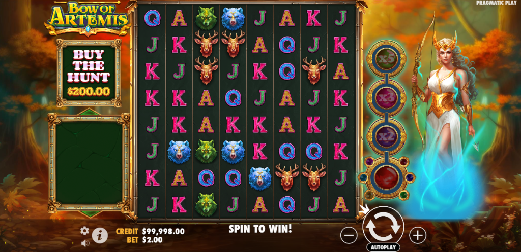 bow of artemis slot by pragmatic play - visuals