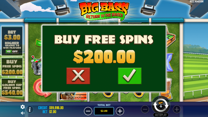 buy features in big blass slot return to the races